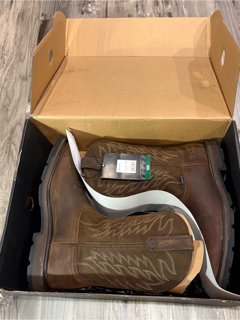 Ariat Groundbreaker Wide Square Toe Steel Toe Work Boot Mens SZ 10.5